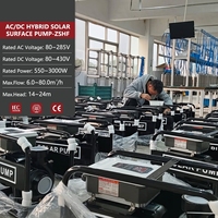 Pompe à eau auto-amorçante hybride AC/DC Hope Solar Hop-214-h1 216V 1.5HP en acier inoxydable à haute pression pour applications solaires générales