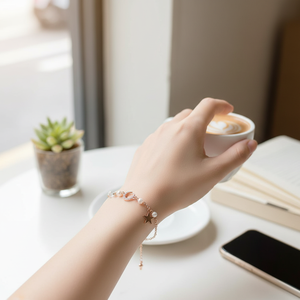 Vendita calda stile coreano bracciali con perline eleganti a forma di stella polsino per donne e ragazze di tendenza all'ingrosso - Product Image 3