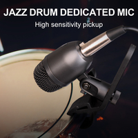 Factory Direct Sales 7 Pieces Musical Instrument Mic Metal Wired Dynamic Drum Mic for Horns Stage Show