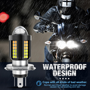 Nouveau BA20D <span class=keywords><strong>H4</strong></span> LED systèmes d'éclairage de moto feux de croisement jaune et blanc Moto antibrouillard - Product Image 5