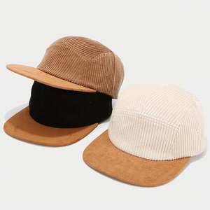 Cappello da Baseball in Corduroy a Tesa Larga che Rende il Viso più Piccolo, Stile Hip Hop Retrò, da Lavoro, per Primavera e Autunno - Product Image 2