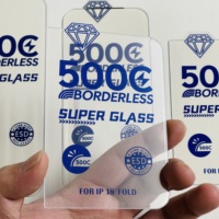 Pelindung Layar Kaca Tempered 8K HD 500C Grade AAA 9H Super Curve Tanpa Bingkai ESD untuk 18 Duo 18 Pro Max 18Fold