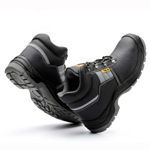 Stivali di Sicurezza Unisex in Vera Pelle Traspirante, Scarpe con Punta Rinforzata Personalizzate per Costruzioni e Fabbriche, Antiscivolo, Estivi - Product Image 3