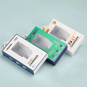 Advanced matte colored <b>paper</b> charger <b>box</b> embossed ODM custom size electronic packaging, suitable for PD wall chargers - Product Image 2