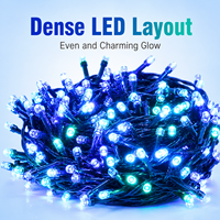 300 LED-Lichterkette 13m Grün 6V IP44 Feenlichter für Innen und Außen Weihnachtsbaum Party Feiertagsdekoration