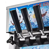 Nouvelle machine distributrice de crème glacée molle à monnayeur, haute productivité, options fruits et eau, 2+1 saveurs mélangées, production 18L/H