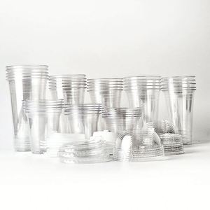 Vasos Desechables Ecológicos de Alta Calidad, Transparentes, de PP de Pared Simple, de 12oz, 16oz y 22oz, con Impresión Personalizada y Pajita para Té con Leche - Product Image 4