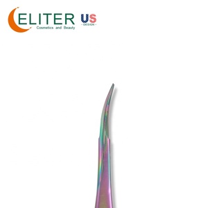 Eliter, gran oferta, venta al por mayor, tijeras cosméticas pequeñas chapadas en titanio de colores, tijeras para cutículas, microtijeras, fórceps - Product Image 2