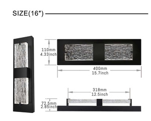 Lámpara de Pared LED de Lujo para Exteriores, Cristal Burbuja, Lámpara de Pared Exterior Impermeable de 16 Pulgadas para Jardín, Porche, Villa - Product Image 3