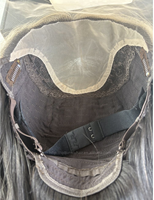 Perruque en cheveux humains brun caramel sel et poivre, multi-densité, sans colle, bonnet ajustable, perruque Lace Front nouée à la main pour femmes, pour la repousse des cheveux