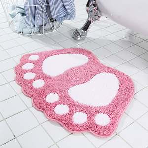 I-0681 Cute Big Feet Custom Microfiber Absorbent <b>Non</b>-<b>slip</b> Print Throw Rug Floor <b>Mat</b> Doormat <b>Bath</b> <b>Mat</b> Toilet Shower Home Decor - Product Image 3