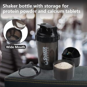 Borraccia Shaker Personalizzata per Proteine, Borraccia Sportiva Antigoccia per Mixer Proteine, Antiscivolo a 3 Strati con Vano Porta Pillole - Product Image 5