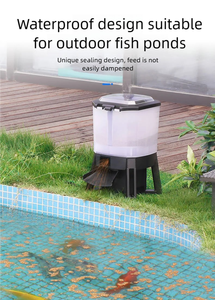 جهاز تغذية ذكي ذكي قابل لإعادة الاستخدام من الطاقة الشمسية لأحواض السمك الكبيرة الداخلية/الخارجية - Product Image 2