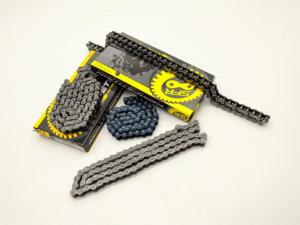 Cadena de transmisión para motocicleta SFR de acero inoxidable resistente al desgaste 25H, color negro y dorado, para Yamaha Razor MX650 <span class=keywords><strong>Mini</strong></span> ATV, venta al por mayor - Product Image 2