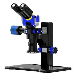 SE7045-TGSD <strong>Binocular</strong> Stereo <strong>Microscope</strong> 0.7X-4.5X Continuous Zoom PL10X25 Adjustable 15 Rotation 50 Foldable IP54 <strong>LED</strong> Ring - Product Image 1