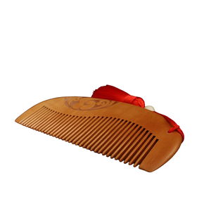 Totem nuage de bon augure style ancien Peigne artisanal en bois naturel pour la teinture des cheveux Accessoire décoratif Masseur de tête - Product Image 2