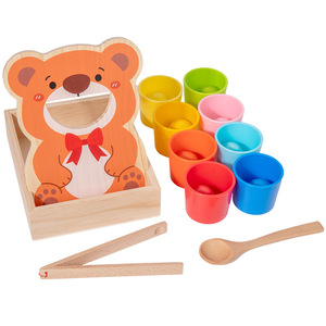 Jouets éducatifs en bois Montessori pour la reconnaissance des couleurs, entraînement à la motricité fine, puzzles pour enfants de 3 à 6 ans, éducation précoce - Product Image 6