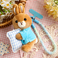 Porte-clés en peluche Peter Rabbit sous licence officielle, adorable lapin en peluche, pendentif doux, vente en gros, cadeau pour enfants, directement de l'usine