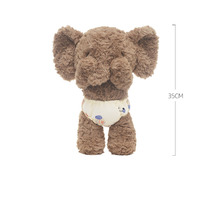Vente en gros d'animaux en peluche brodés, petit éléphant en peluche, jouet anti-stress, mignon avec de grandes oreilles, pour les enfants, cadeau d'anniversaire, cadeau de Noël