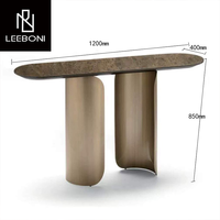 Petite table de console en marbre de luxe moderne sur mesure de haute qualité pour couloir