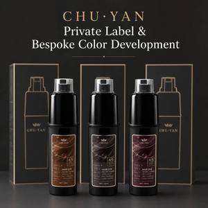 Crema de Coloración Capilar Rojo Vino Vibrante Chuyan - Tonos Borgoña Intensos - Pigmento de Larga Duración para Amantes de la Moda - Product Image 1