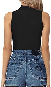 Vendita calda Delle Donne Mock Turtle Neck Senza Maniche Carro Armato delle Parti Superiori Della <span class=keywords><strong>Tuta</strong></span> Della <span class=keywords><strong>Tuta</strong></span> - Product Image 2