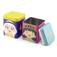 Boîte en étain rectangulaire pour chocolats et biscuits, qualité alimentaire, avec matériaux recyclés en contreplaqué, taille et couleur personnalisées
