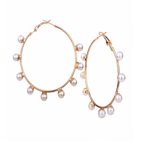 Reina al por mayor pendientes de la joyería de moda chapado en oro, pendientes de las mujeres pendientes de aro - Product Image 6