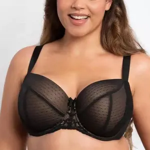 Thin bra with steel ring plus size womens underwear lace sexy bra 70-90GHIJKLMNO cup custom