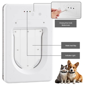 छोटे/मध्यम पालतू जानवरों के लिए स्मार्ट इलेक्ट्रॉनिक पालतू दरवाजा 35 एलबीएस छोटे आकार के स्वचालित बिल्ली और कुत्ते के दरवाजे 3 मोड उन्नत सुरक्षा पालतू देखभाल - Product Image 4