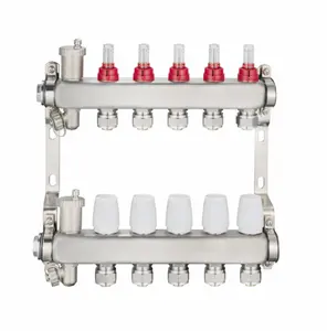 Collecteur en acier inoxydable de système de chauffage au sol hydraulique de haute qualité