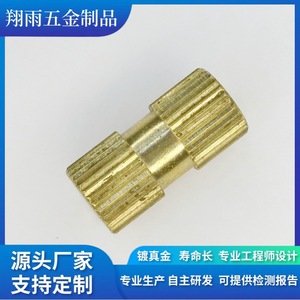 Inserts filetés en laiton métriques à pas grossier, à entraînement par douille, finition personnalisée OEM, diamètre max. 20 mm, longueur 80 mm - Product Image 2