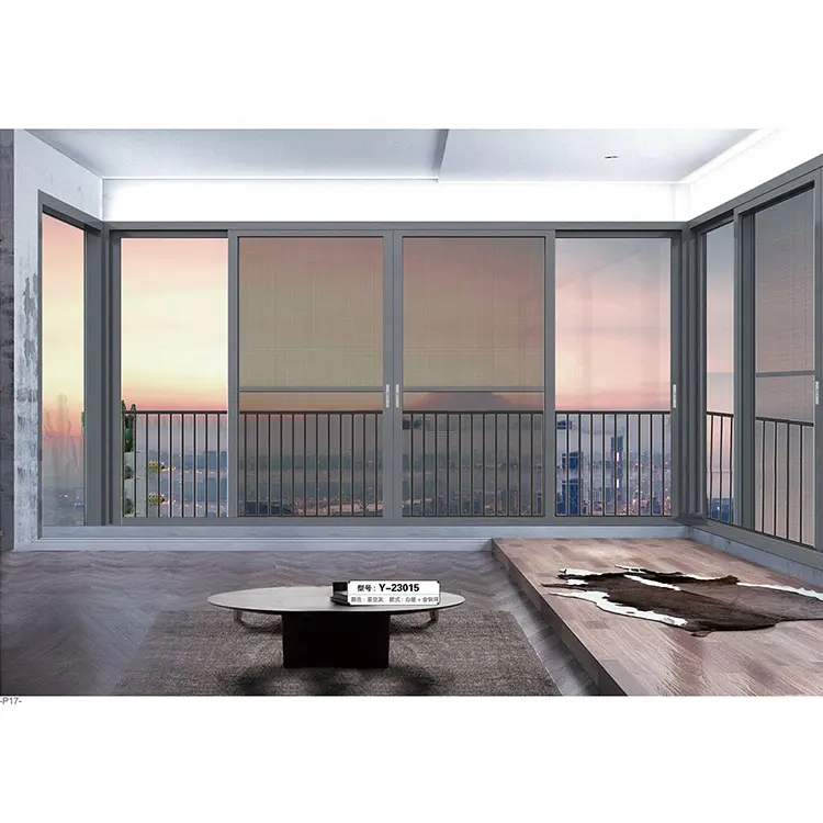 American Standard balcony soundproof interior double glass sliding door