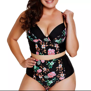 Costumi da Bagno <span class=keywords><strong>Taglie</strong></span> <span class=keywords><strong>Forti</strong></span> per Donna, <span class=keywords><strong>Bikini</strong></span> a Vita Alta con Stampe, Abbigliamento da Spiaggia - Product Image 3