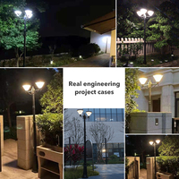 Lámpara Solar LED Moderna para Jardín, Exterior, Impermeable IP65, de Aluminio, con Panel Solar, Luz Blanca Cálida, para Paisajes y Césped