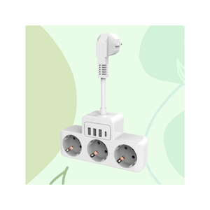 European German Russian Standard Cable <b>Plug</b> Converter One Turn More Than Three Slots with 3 <b>USB</b> and 1 Type-C - Product Image 1