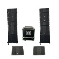 Altavoces profesionales dobles de concierto de escenario de 10 ", sistema de sonido Pa, subwoofer potente de 18", altavoces de matriz de línea activa