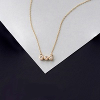 Milskye – bijoux au design classique, collier en argent sterling plaqué or 18 carats et diamant à trois pierres