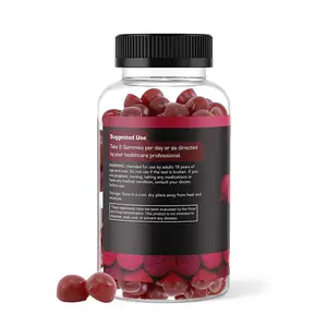 OEM Logo kustom Vegan perawatan kesehatan makanan suplemen tekanan darah Gummy Bear merah Gummies akar bit