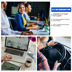 Inhalateur nasal 3-en-1 aux huiles essentielles infusées à la menthe pour le soulagement du stress, rafraîchissant, prévient la somnolence - Personnalisé et gratuit - Product Image 5