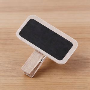 Chiyuan - Mini Pizarra de Madera con Clip, 3.5 Pulgadas, Rectangular, de una Sola Cara, Hecha a Mano, para Notas, Fotos y Etiquetas - Product Image 1