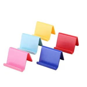 Plastic Phone Holder Fixed Holder Candy Color Kitchen Organizer Mini Portable Business Card Holder Mobile Phone Stand Household