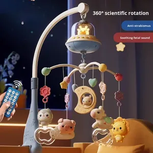 Mobile musical suspendu en plastique à télécommande avec rotation à 360° pour berceau de bébé et jouets pour tout-petits, idéal pour nouveau-né - Product Image 5