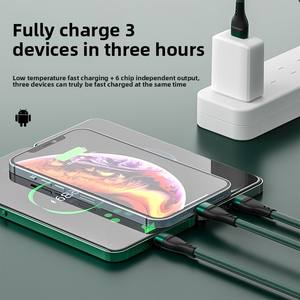 Câble universel 3-en-1 à charge rapide USB-C/Micro USB en nylon tressé 6A Charge rapide Conducteur en cuivre pur <span class=keywords><strong>pour</strong></span> <span class=keywords><strong>montre</strong></span> intelligente Android - Product Image 2