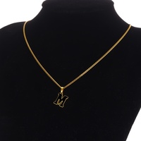 Prêt à l'emploi Noir Blanc Alphabet Métal Pendentif Charms A-Z Lettre Émail Collier Pack E-Commerce Mode Produit Usine Personnalisé