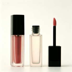 Tubo cuadrado de 5 ml para brillo labial con logo personalizado, serigrafía, plástico, para envasado, con efecto degradado. - Product Image 2