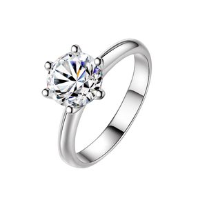 Cincin Janji Pernikahan Perak Sterling S925 Berlian Moissanite VVS1 Berkualitas Tinggi Harga Pabrik Grosir, Promo Panas - Product Image 4