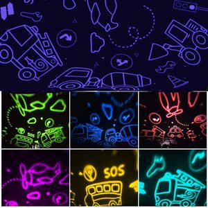 360 graus de Rotação de Luz Crianças Noite Dinossauro e Carros Projetor, 9 4 Lâmpadas LED Cor Clara Mudança com Cabo USB - Product Image 2