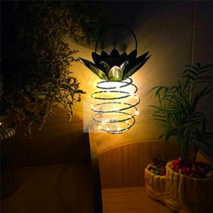 Luz Led nocturna impermeable para exteriores, lámpara colgante Solar con forma de <span class=keywords><strong>piña</strong></span> para jardín, decoración familiar de Año Nuevo - Product Image 1