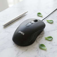 JEDEL Mouse Komputer USB Berkabel Mouse Kantor Optik Ergonomis Desain Samping Anti Selip DPI Dapat Disesuaikan untuk Laptop Desktop PC